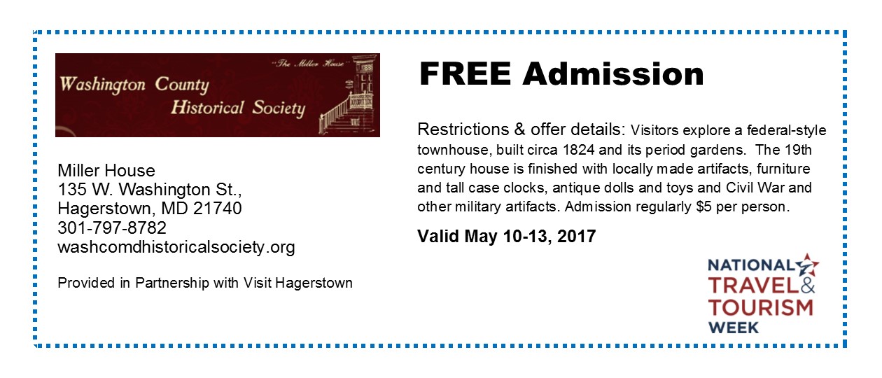 Hagerstown Tourism Offers - Washington County Historical Society